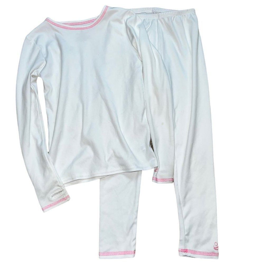 CuddlDuds Long Sleeve Top & Pants Set Girls Sz Small (5/6)